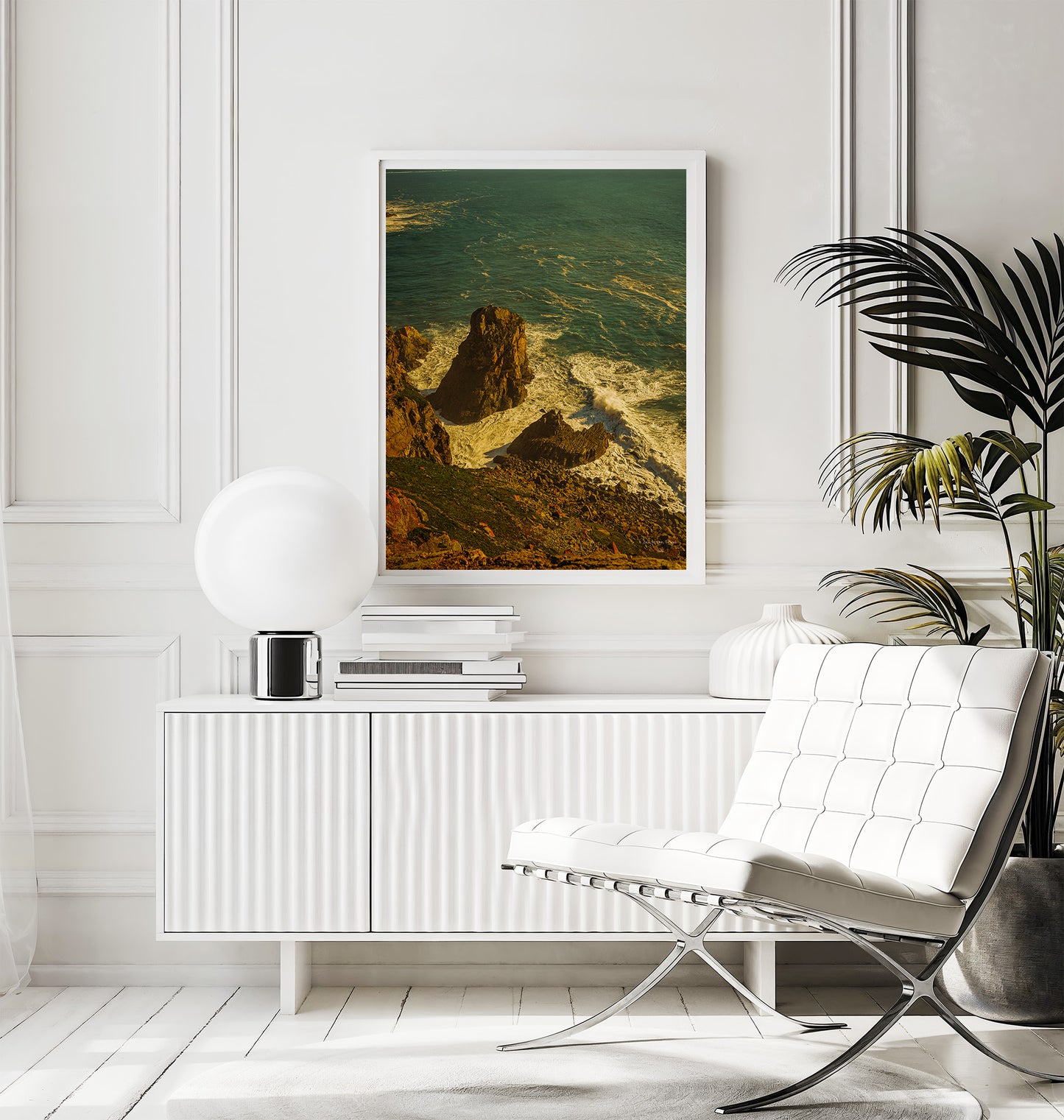 Pastel Ocean Sea Wall Art, Portugal Coastal Digital Download