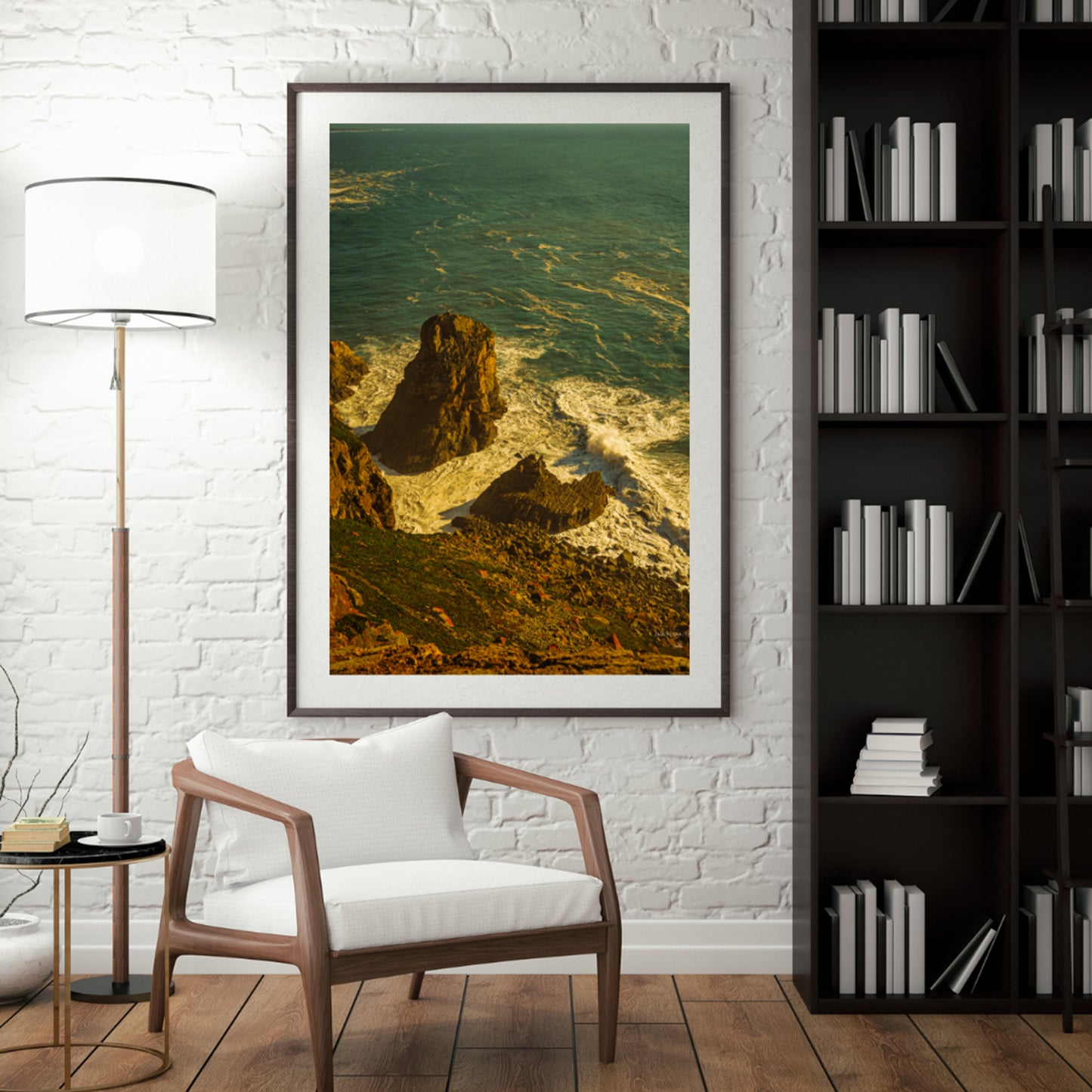 Pastel Ocean Sea Wall Art, Portugal Coastal Digital Download