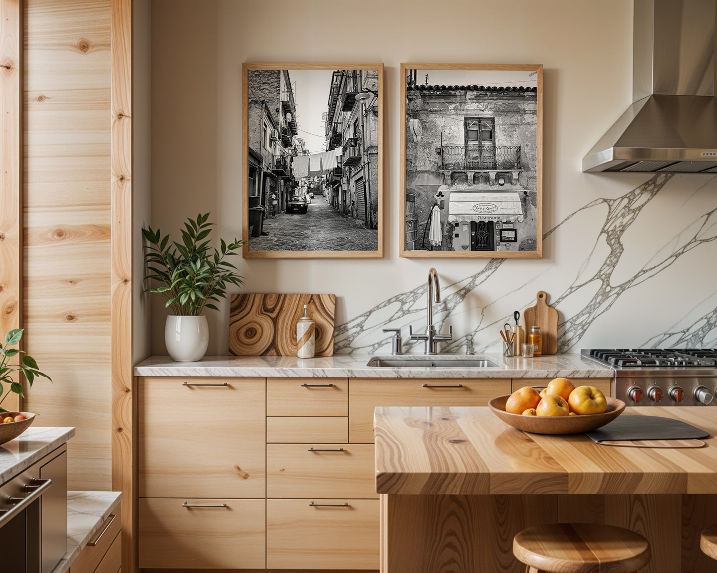 Sicily Black and White Wall Art, Set of 2 Digital Downloads