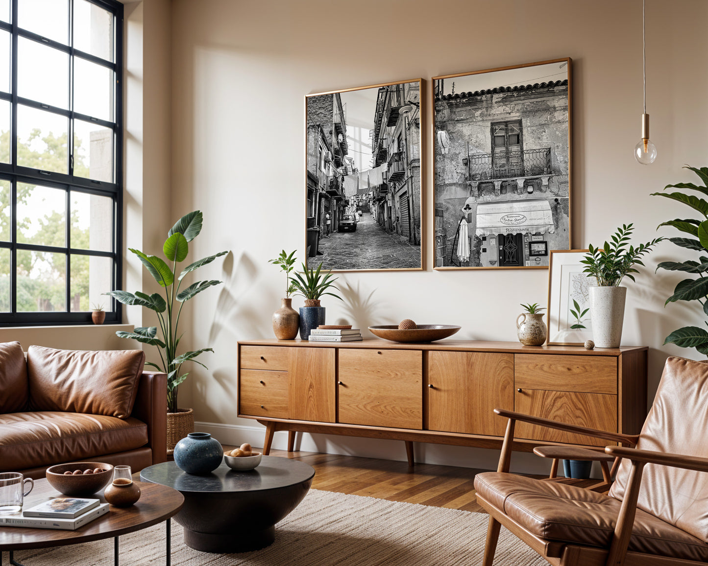 Sicily Black and White Wall Art, Set of 2 Digital Downloads