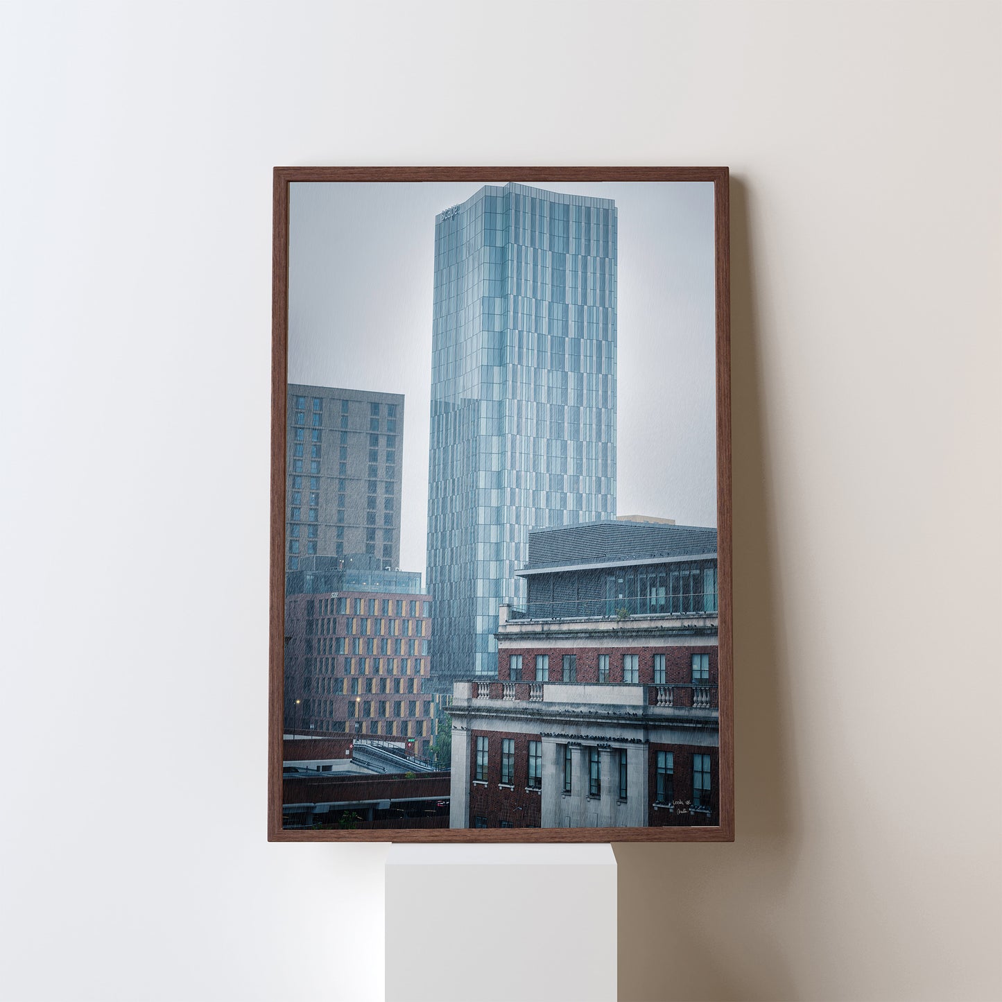 Cinematic Leeds Cityscape in the Rain, Digital Download Photography