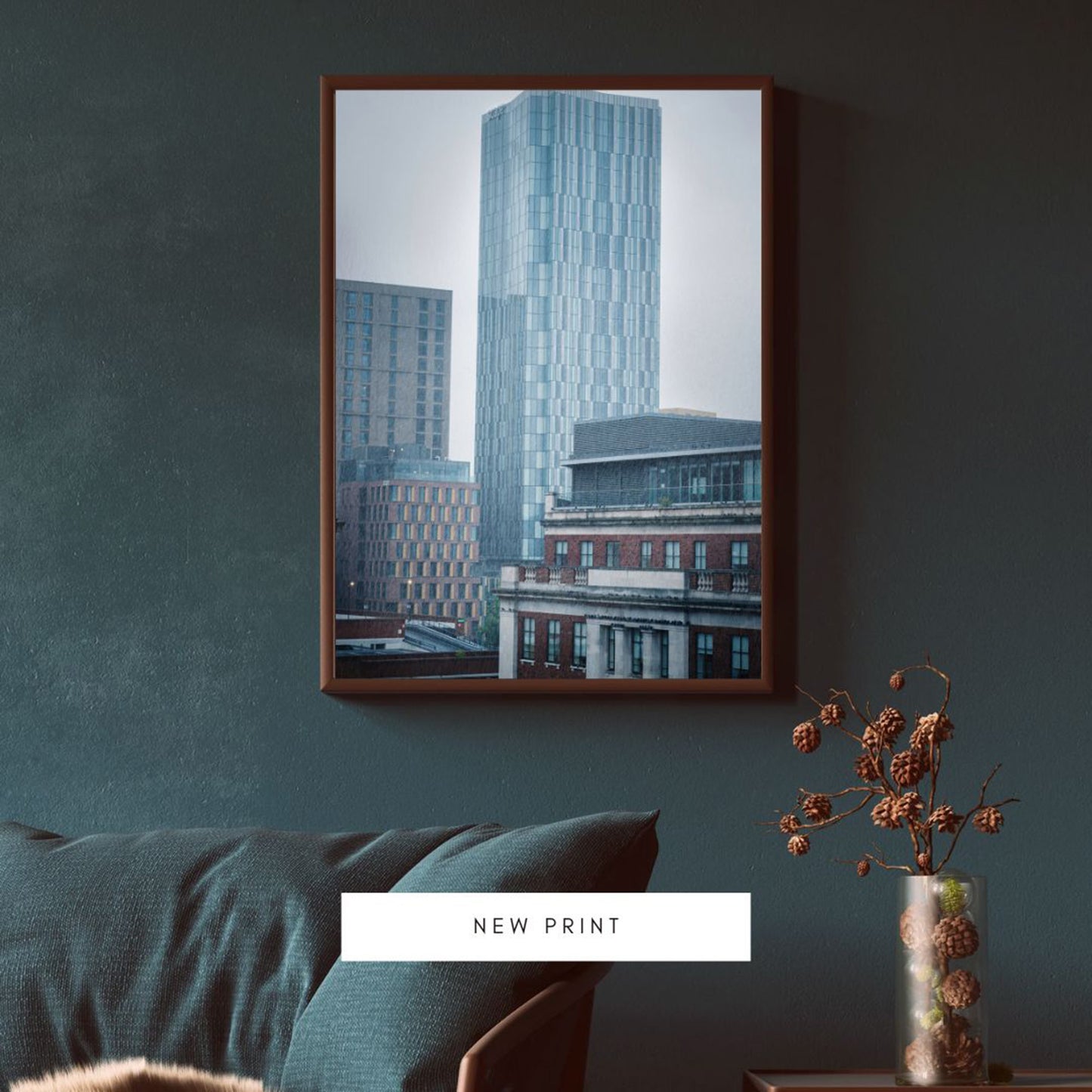 Cinematic Leeds Cityscape in the Rain, Digital Download Photography