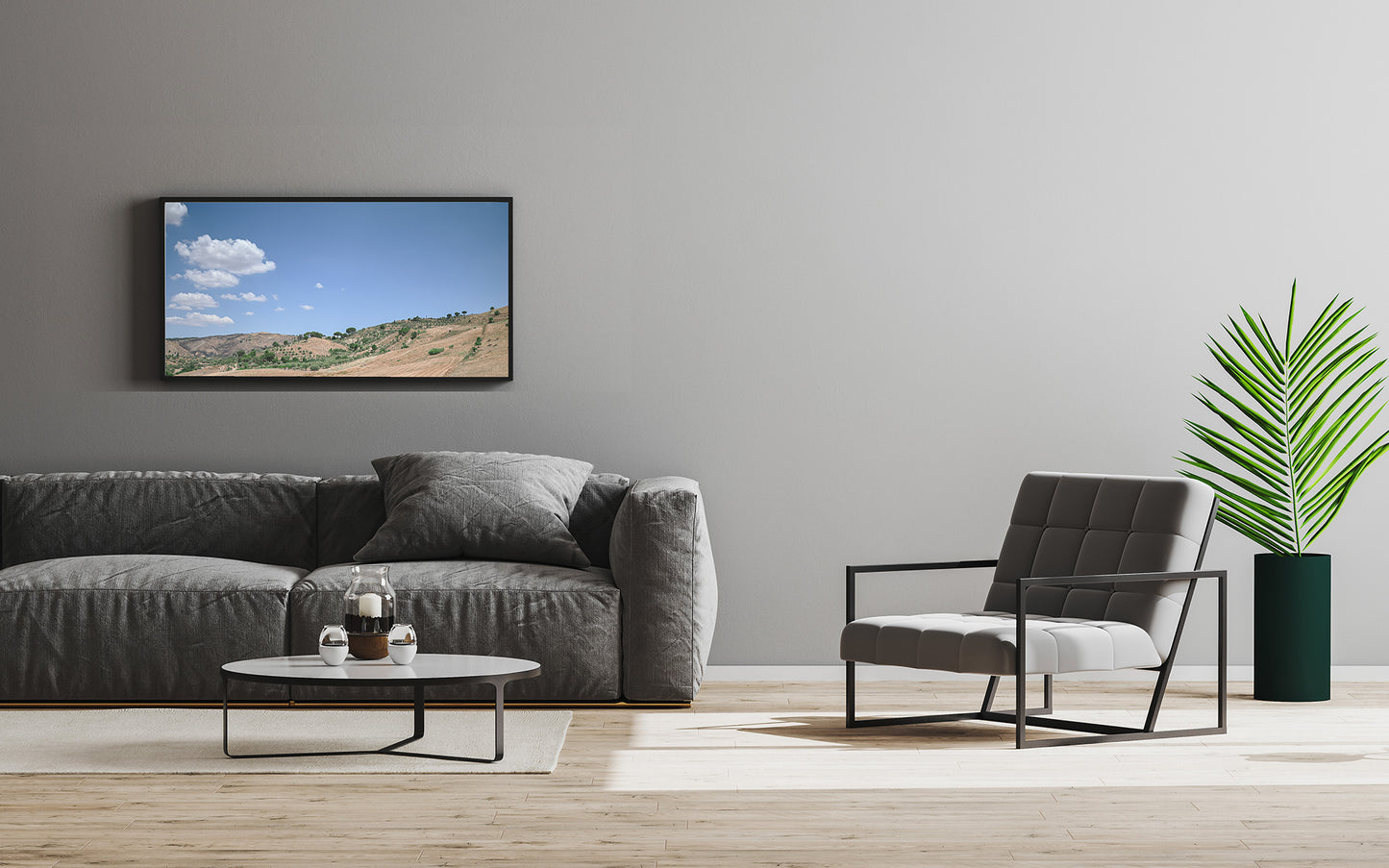 Landscape of Sicily Digital Download, Summer countryside in Italy Wall Art