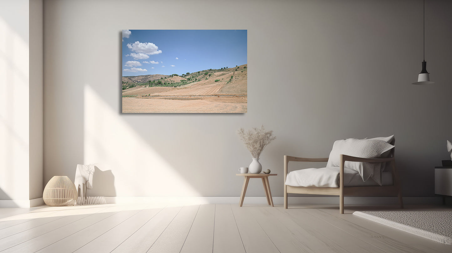 Landscape of Sicily Digital Download, Summer countryside in Italy Wall Art