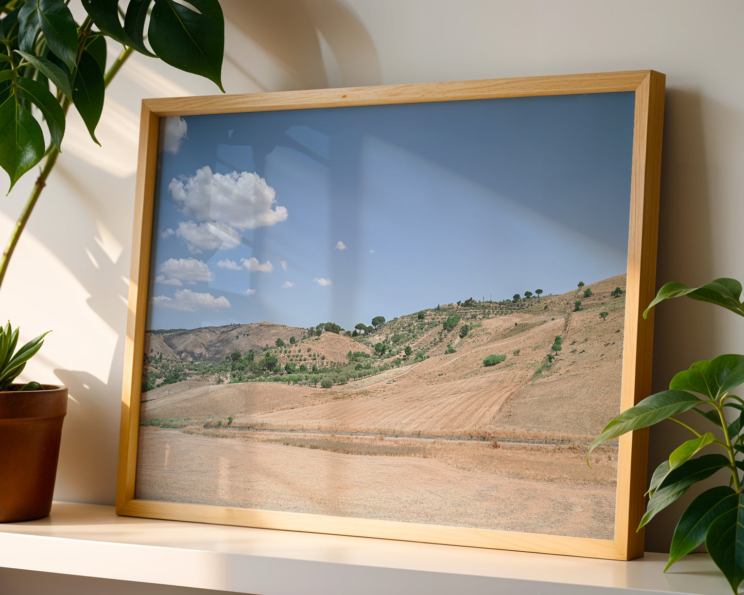 Landscape of Sicily Digital Download, Summer countryside in Italy Wall Art