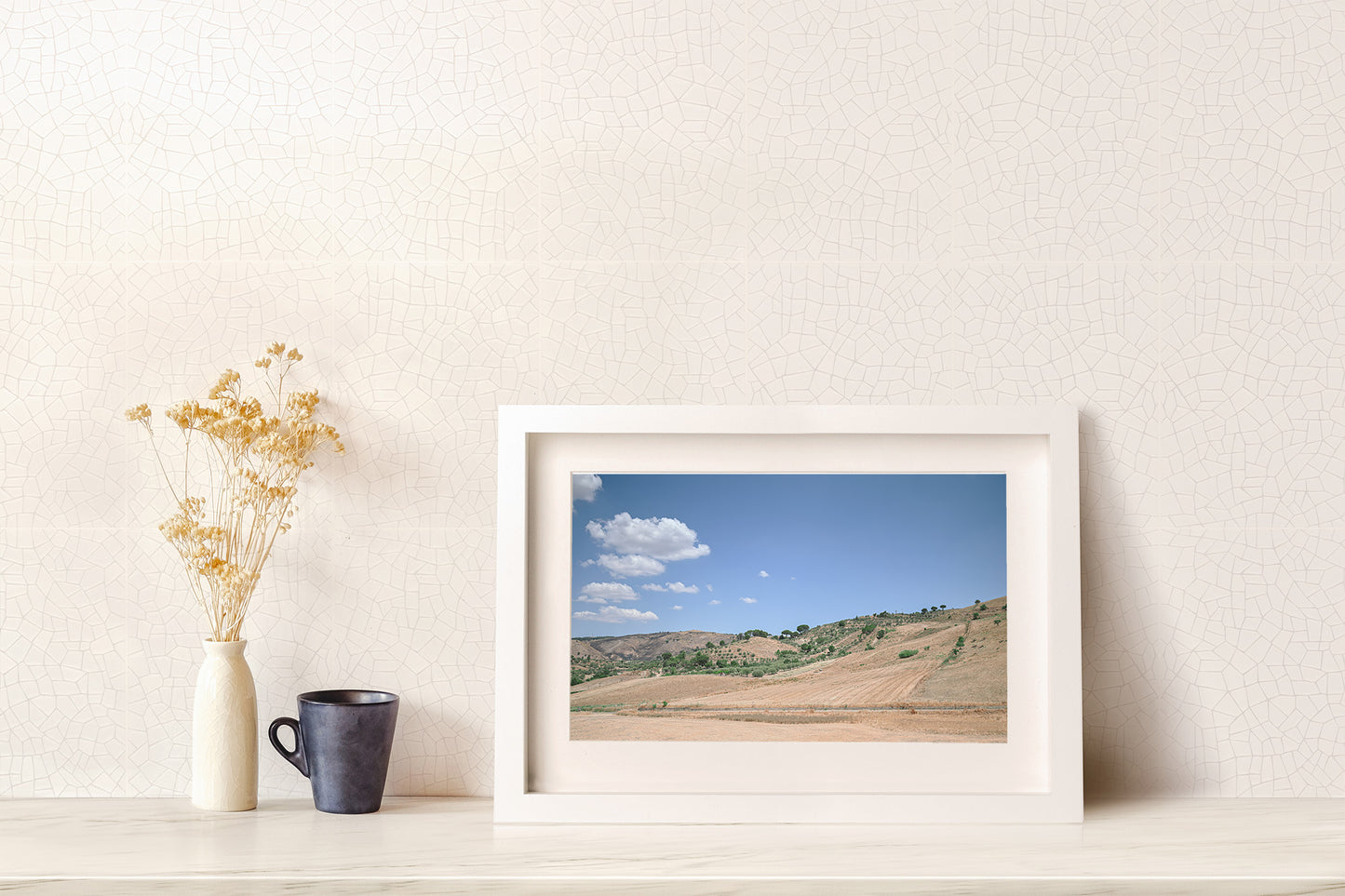Landscape of Sicily Digital Download, Summer countryside in Italy Wall Art