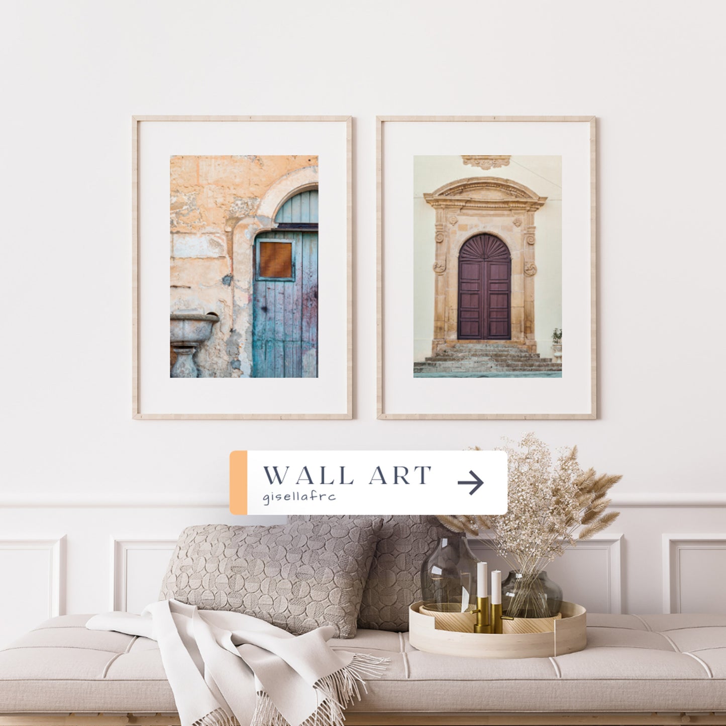 Italy Set of 2, Mediterranean Wall Art, Digital Download