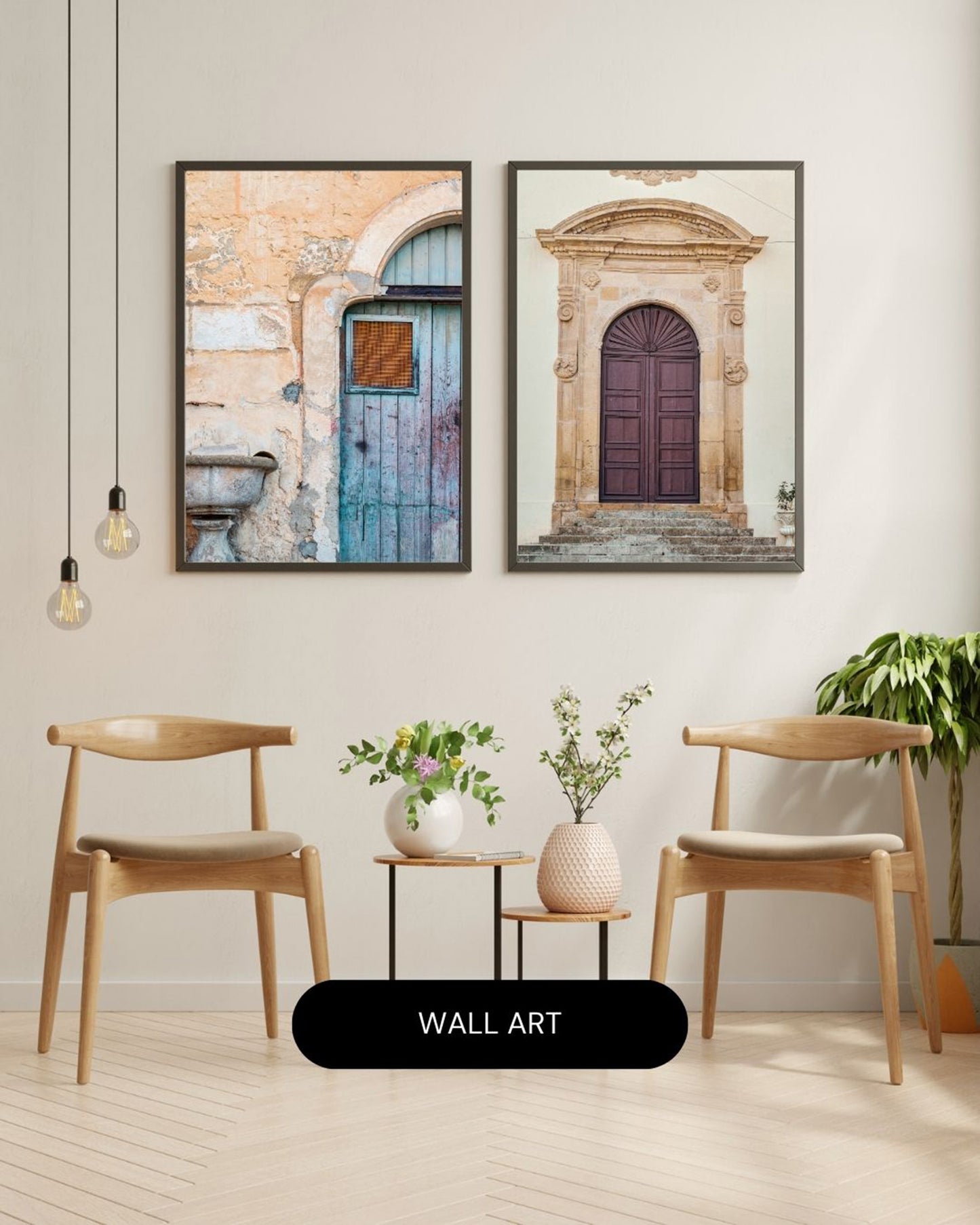 Italy Set of 2, Mediterranean Wall Art, Digital Download