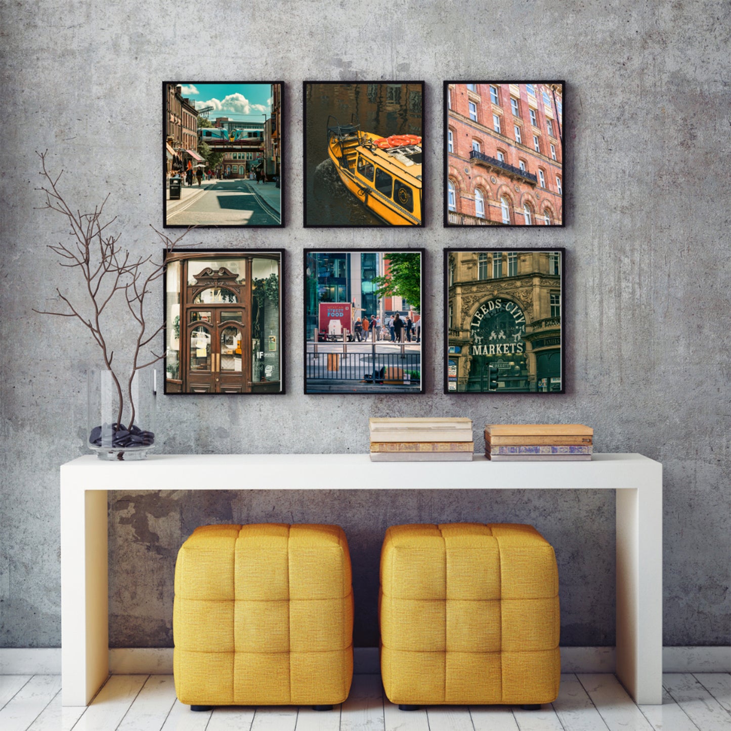 Leeds City Set of 6 Photo Gallery, Wall Prints, Digitaal Download