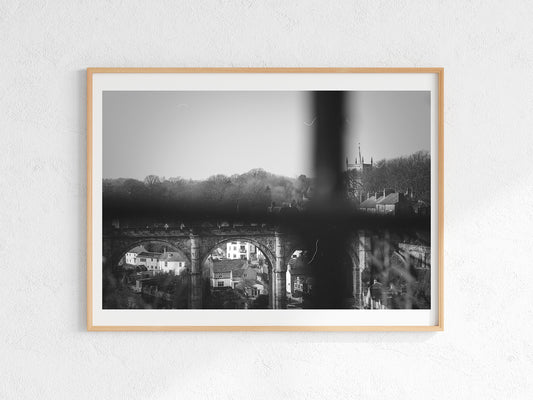 Knaresborough Wall Art, Print B&W Photograph, Digital Photography