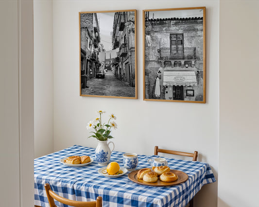 Sicily Black and White Wall Art, Set of 2 Digital Downloads