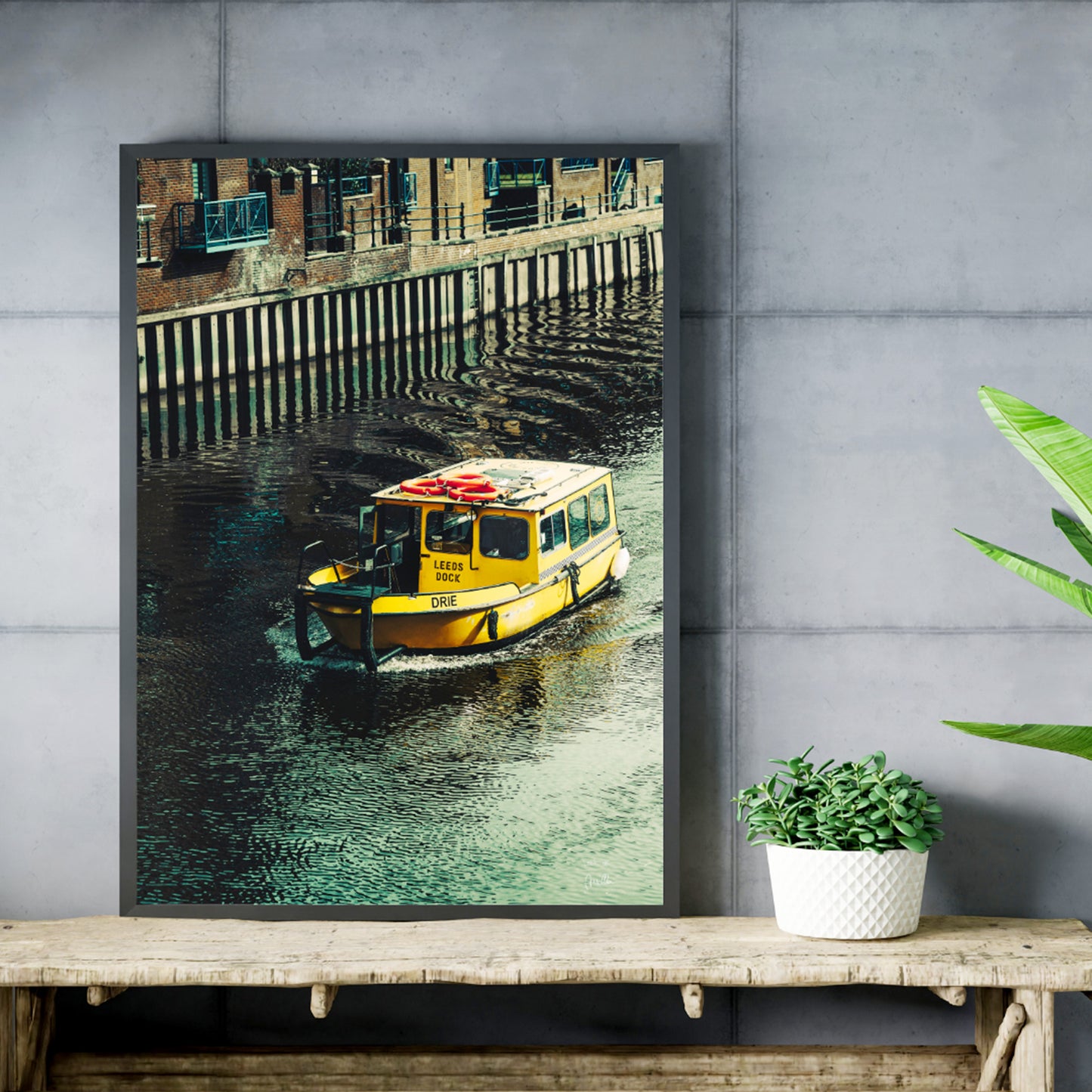 Leeds Boat Colour Photography, Riverside Decor, Printable Wall Art