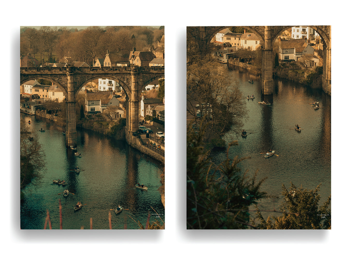 Set of 2 Photography Wall Art Knaresborough Viaduct, Digital Download