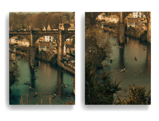 Set of 2 Photography Wall Art Knaresborough Viaduct, Digital Download