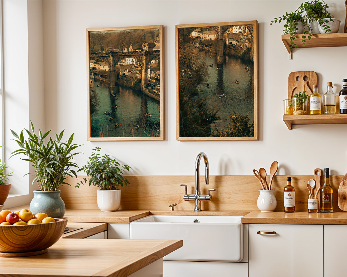 Set of 2 Photography Wall Art Knaresborough Viaduct, Digital Download