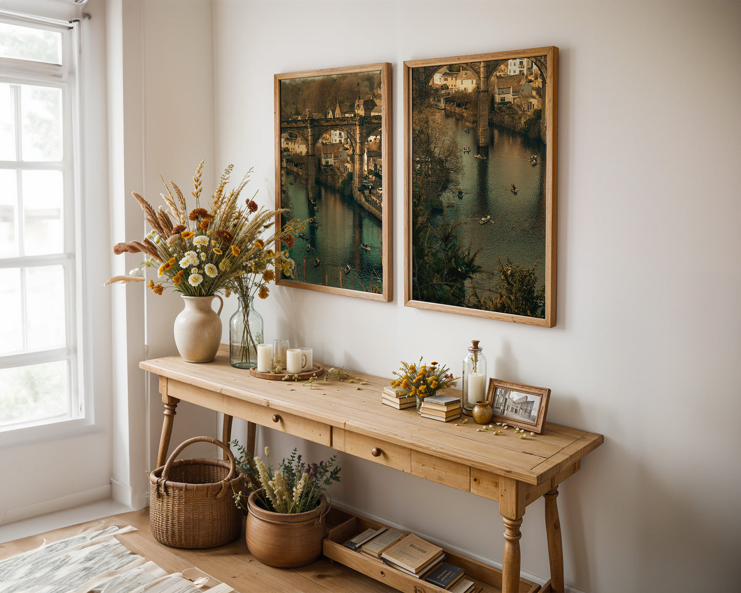 Set of 2 Photography Wall Art Knaresborough Viaduct, Digital Download
