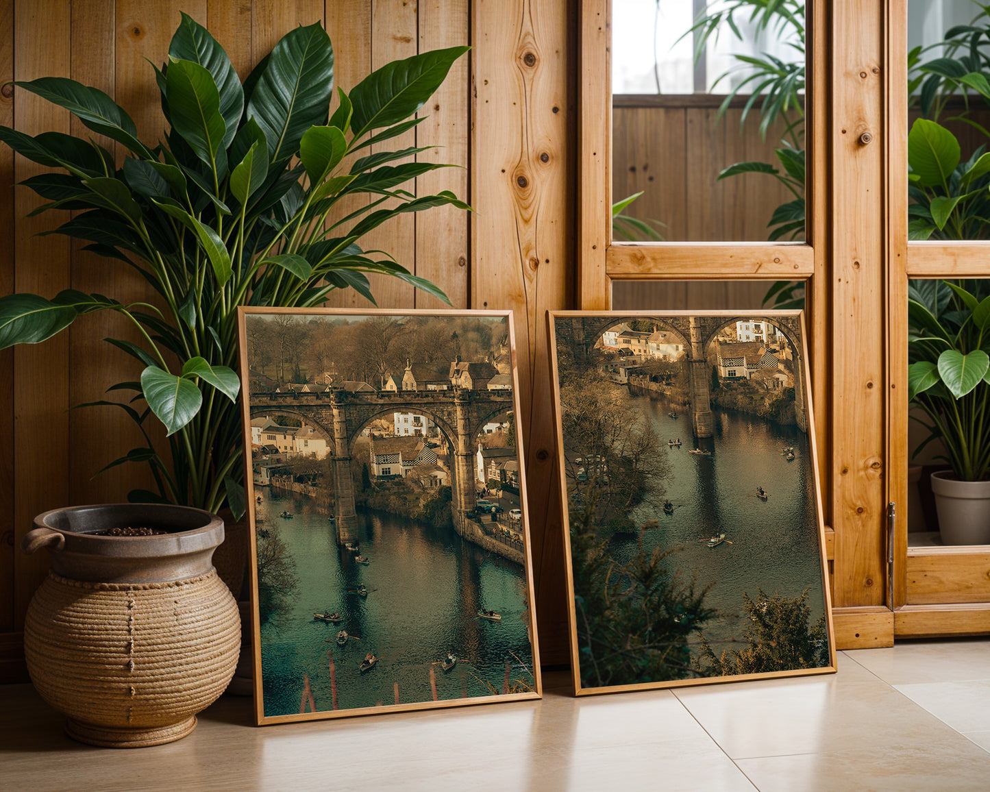 Set of 2 Photography Wall Art Knaresborough Viaduct, Digital Download