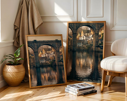 Knaresborough Bridge at Sunset, Set of 2 Digital Downloads
