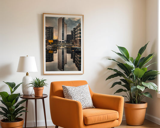 Landscape Wall Art, Leeds Dock, Digital download