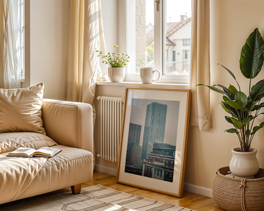 Cinematic Leeds Cityscape in the Rain, Digital Download Photography