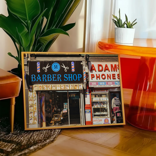 Vintage Barber Shop Sign, UK Photography Digital Download