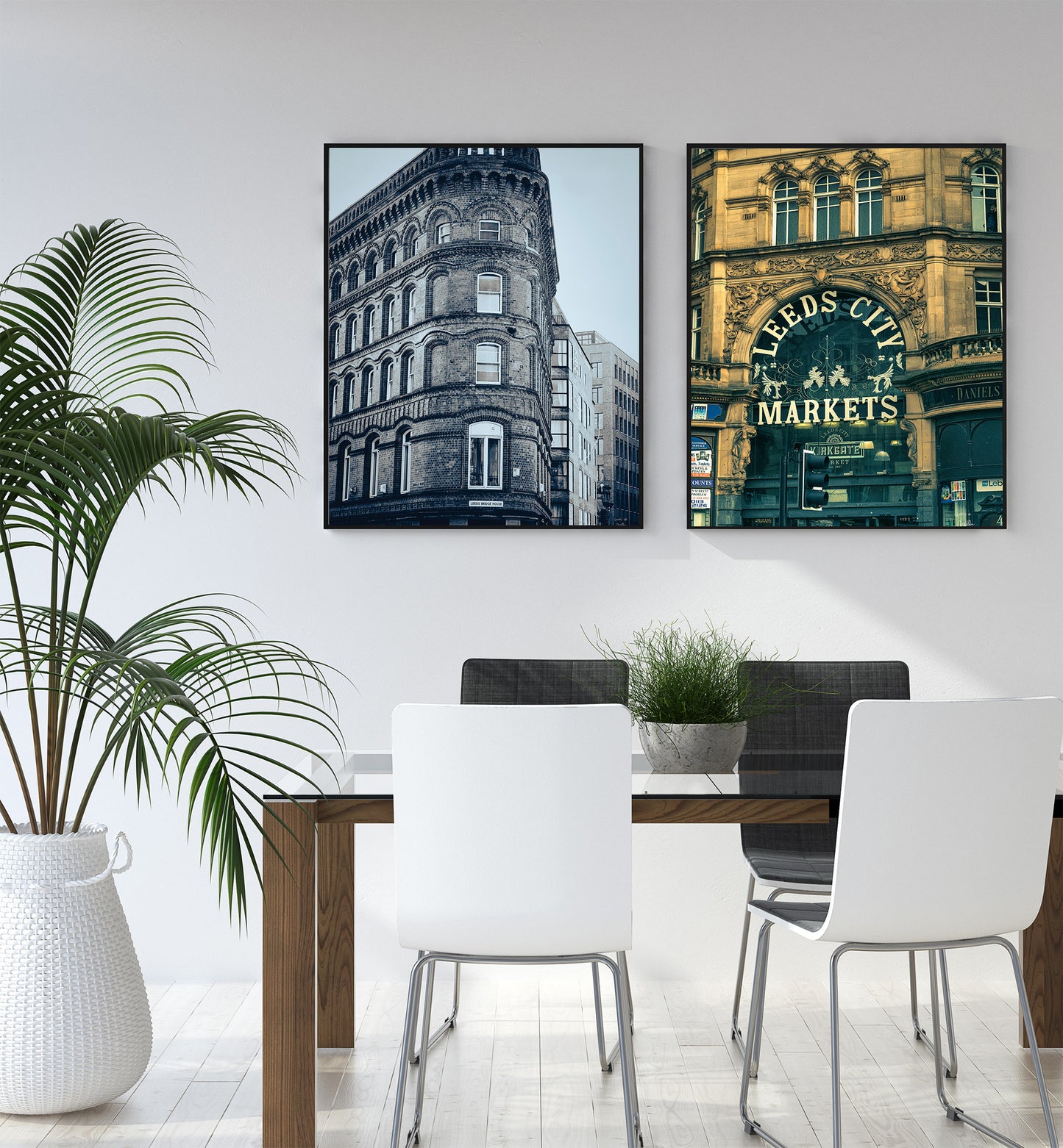 Leeds Iconic Buildings, Flat Iron Building & Leeds Historic Market, England Home Décor, Digital Download