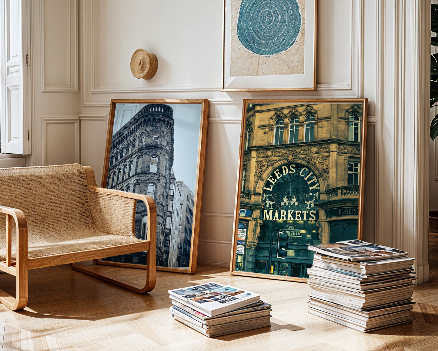 Leeds Iconic Buildings, Flat Iron Building & Leeds Historic Market, England Home Décor, Digital Download