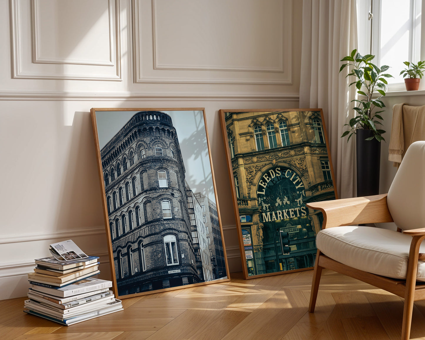 Leeds Iconic Buildings, Flat Iron Building & Leeds Historic Market, England Home Décor, Digital Download
