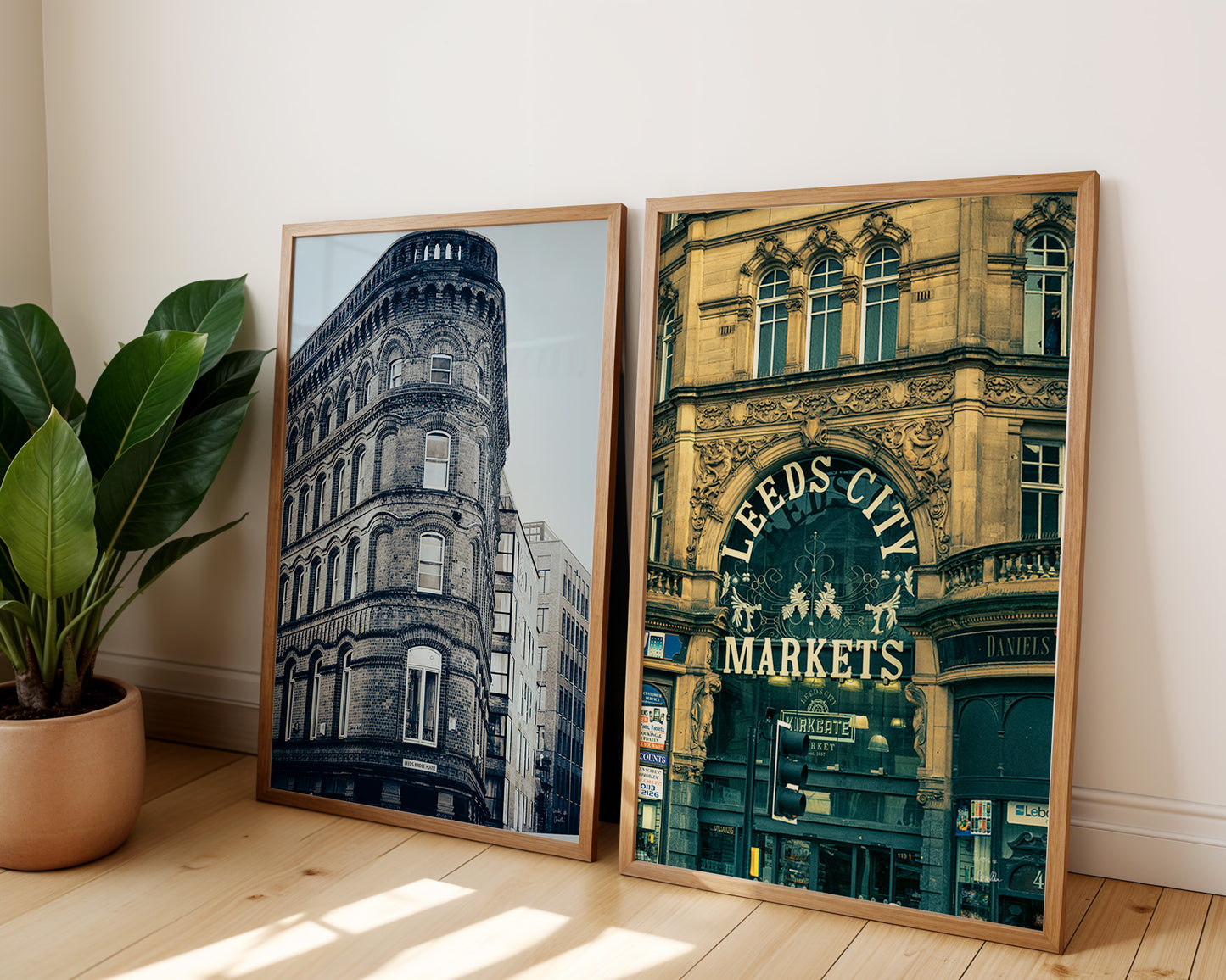 Leeds Iconic Buildings, Flat Iron Building & Leeds Historic Market, England Home Décor, Digital Download