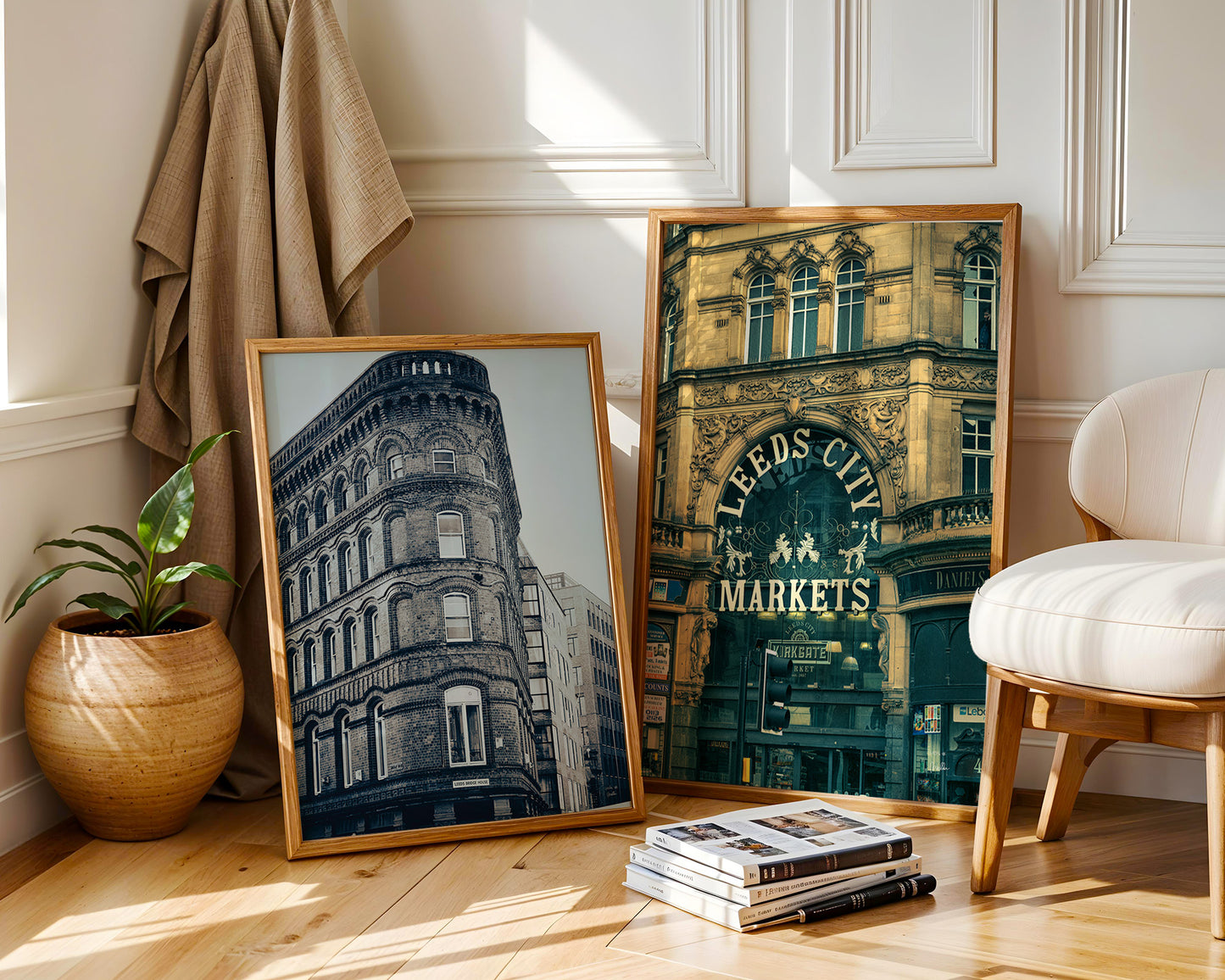 Leeds Iconic Buildings, Flat Iron Building & Leeds Historic Market, England Home Décor, Digital Download