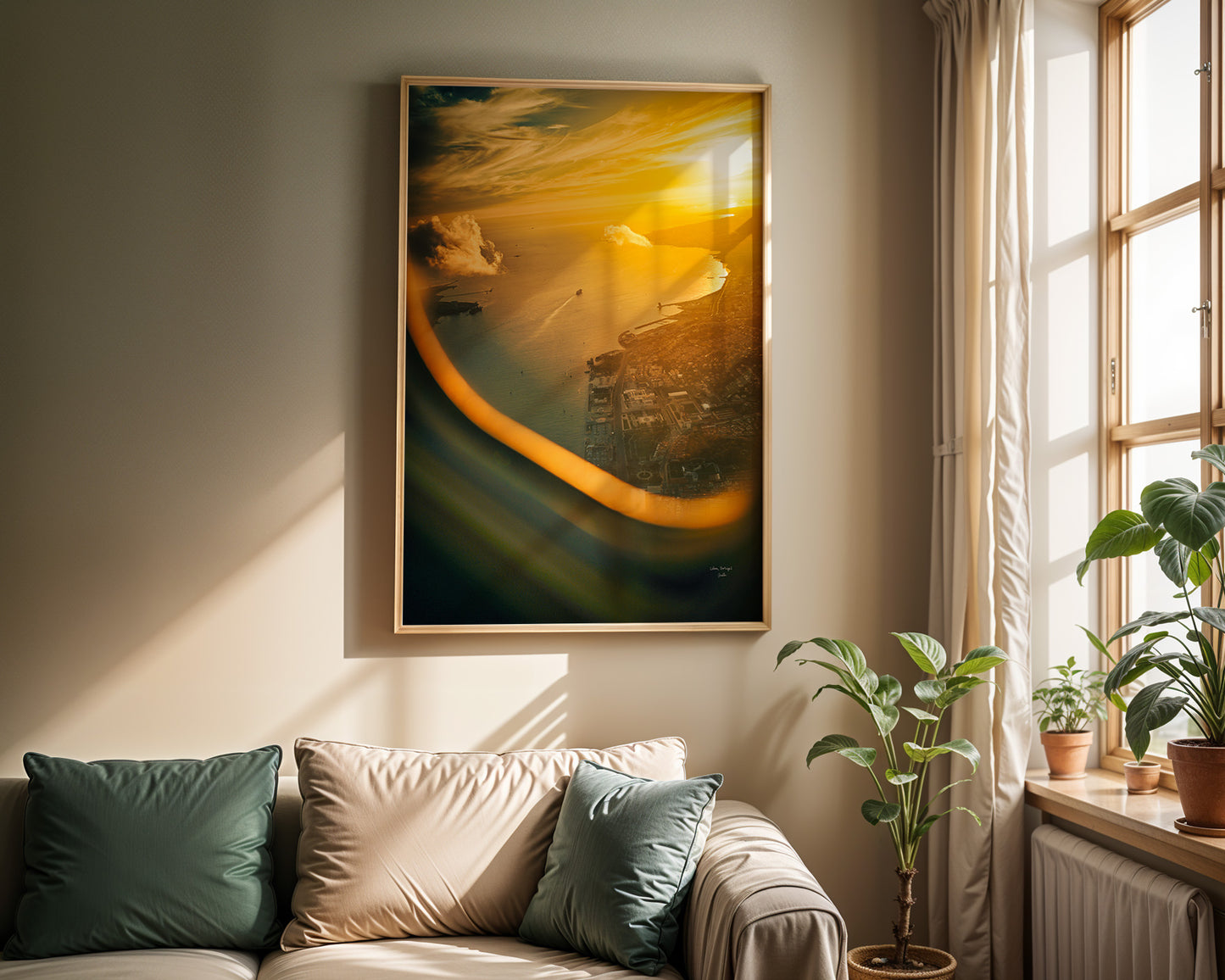 Flying Over Lisbon at Sunset, Digital Download