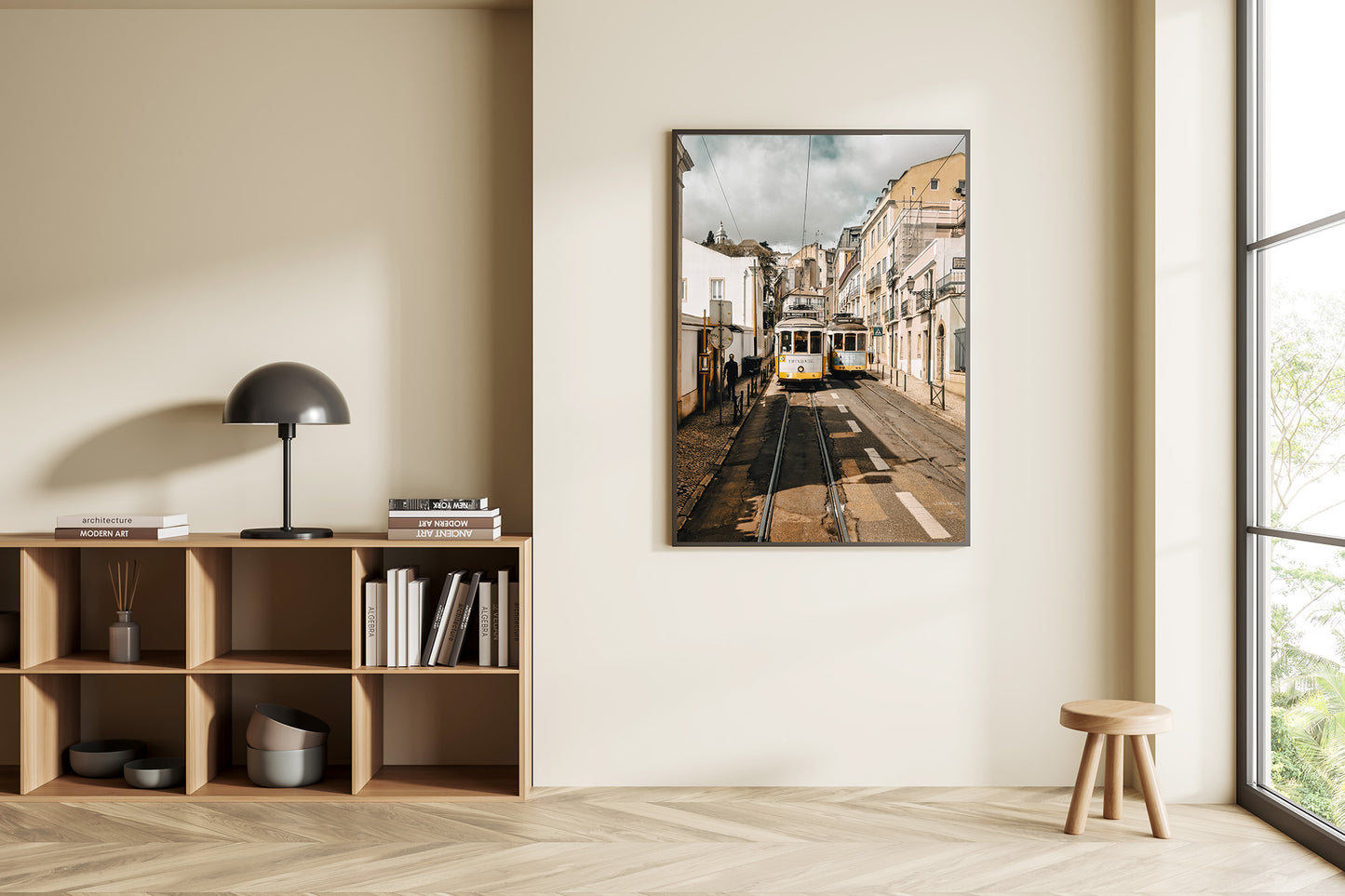 Vintage Tram, Lisbon's Iconic Street Wall Art, Digital Download