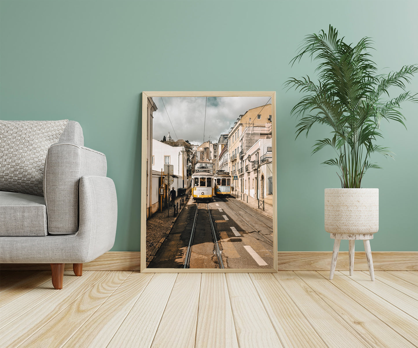Vintage Tram, Lisbon's Iconic Street Wall Art, Digital Download