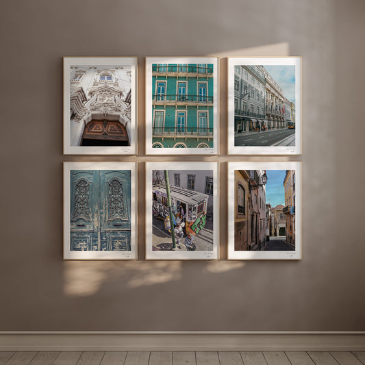 Lisbon Gallery Wall Art SET of Six, Digital PRINTABLE