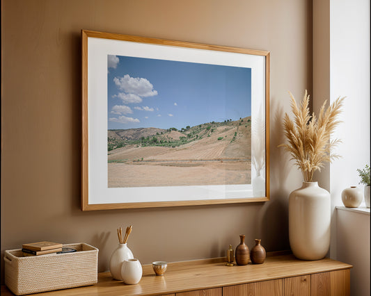 Landscape of Sicily Digital Download, Summer countryside in Italy Wall Art