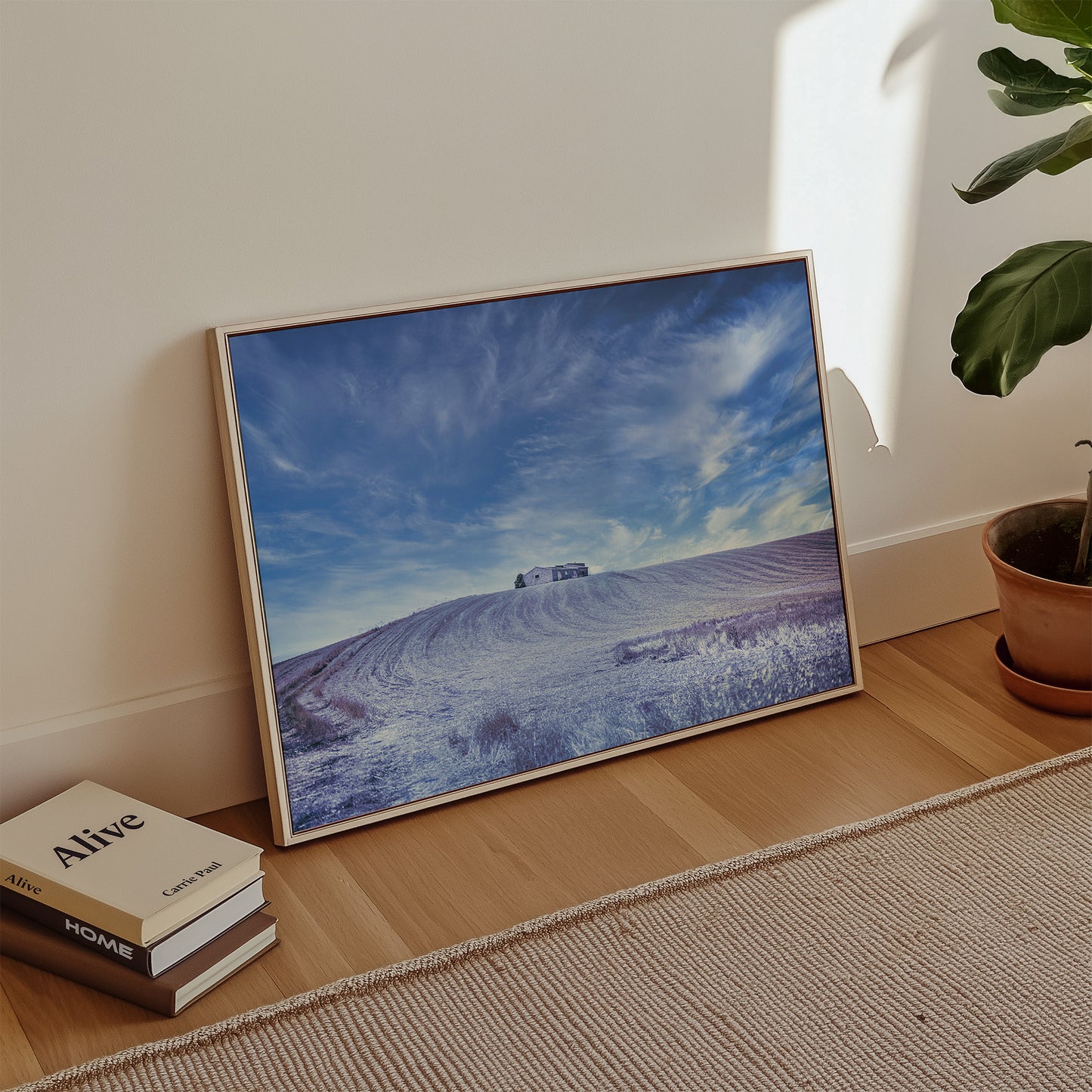 Abandoned House in Sicilian Wheat Field, Digital Download Wall Art