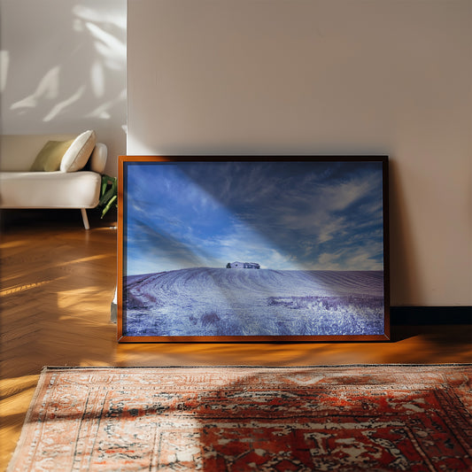 Abandoned House in Sicilian Wheat Field, Digital Download Wall Art