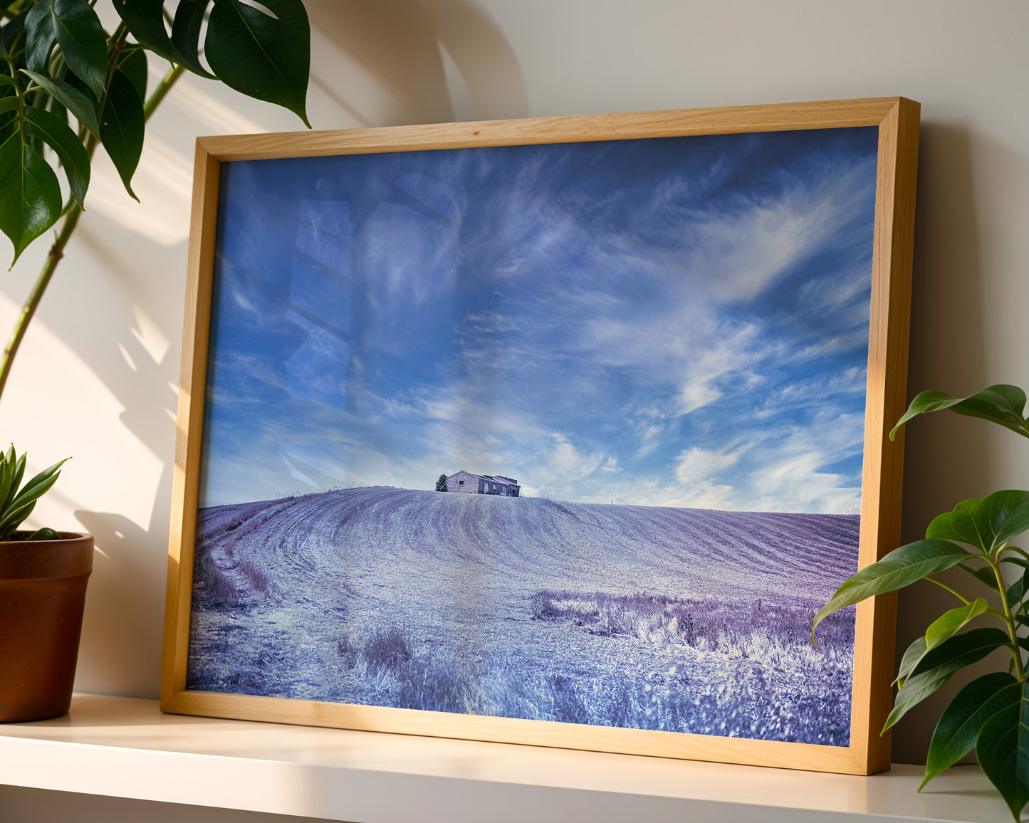 Abandoned House in Sicilian Wheat Field, Digital Download Wall Art
