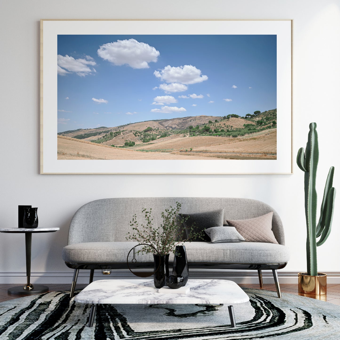 Beautiful Landscape Photo of Sicily Summer Countryside in Italy, Digital Download