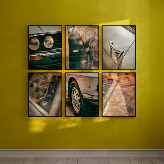 Vintage Car Photo on Italy Street, Digital Download